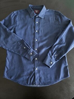 UNTUCKit Milo-WF Navy Micro Dot Shirt XL Slim